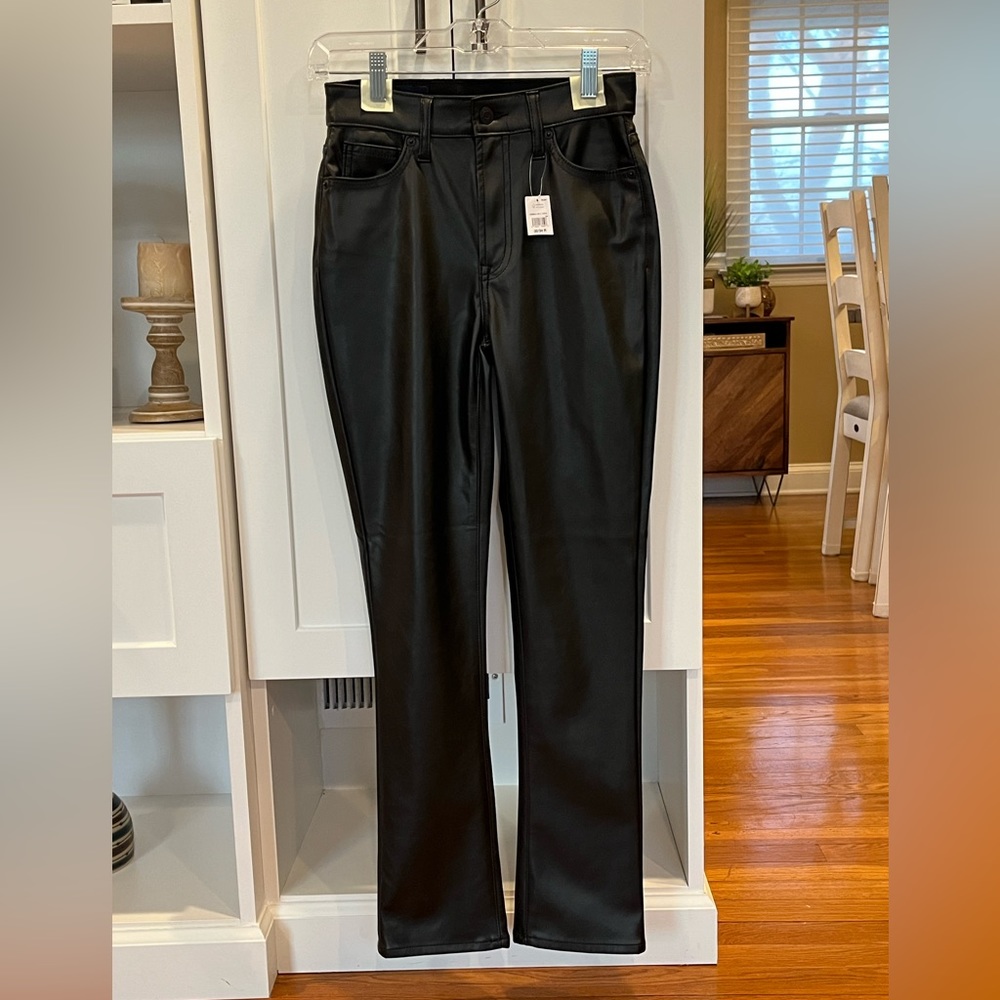 Black Faux Leather Pants